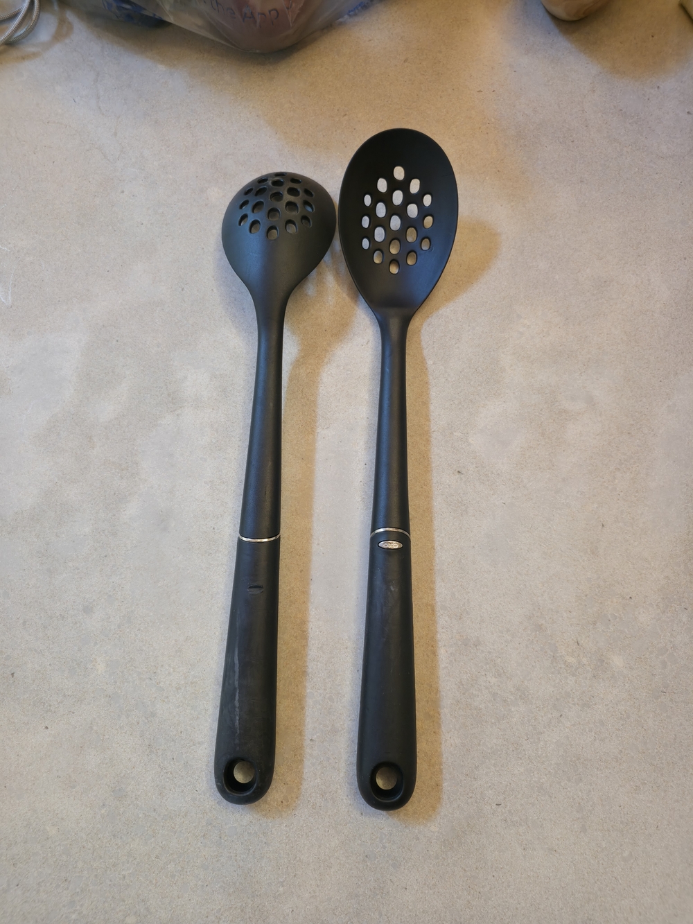 Black Slotted Kitchen Spoons - Home Accents